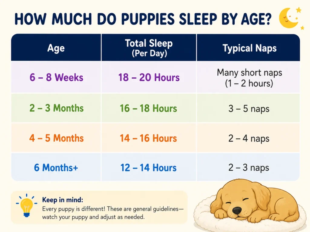 how-much-do-puppies sleep-by-age