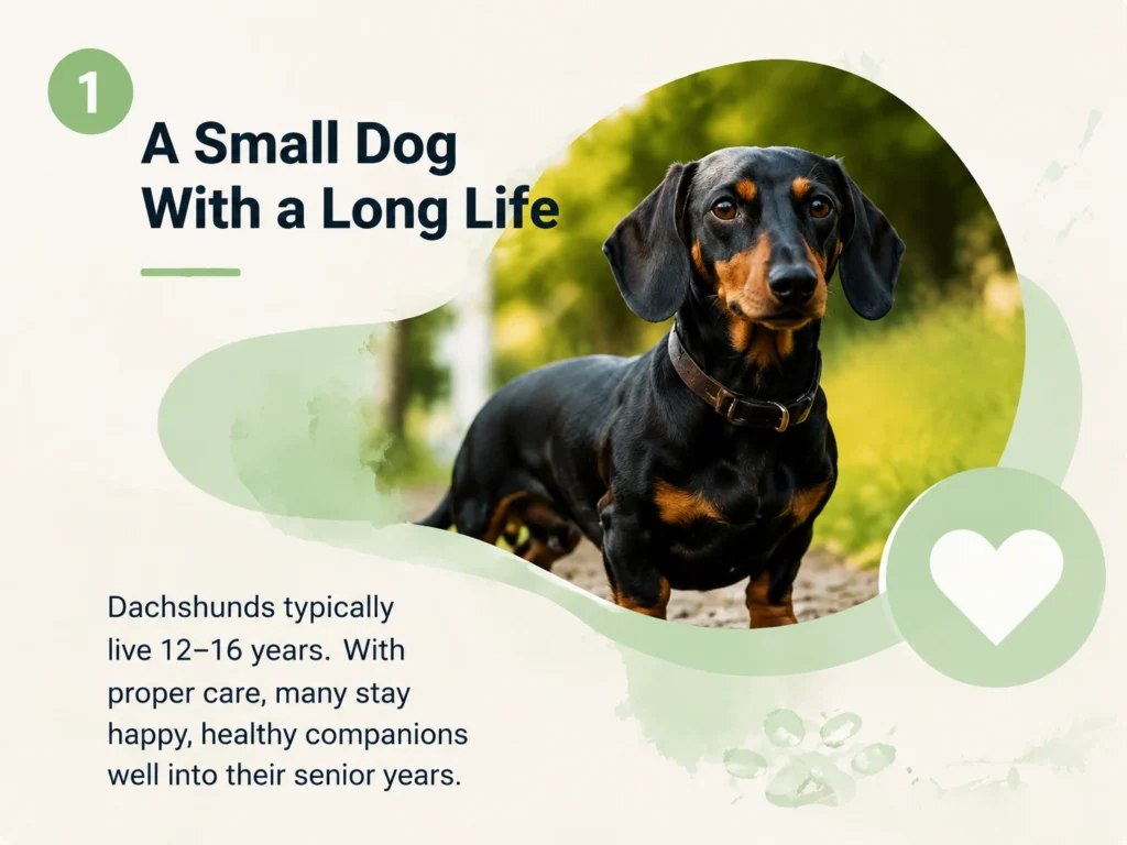 Black and tan Dachshund showing the importance of proper care for a longer and healthier life